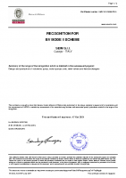 Certificato BUREAU VERITAS RECOGNITION – MODE II_SCHEME_SMS.W.II._92887_B.0